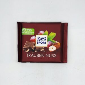 Rittersport 3.5oz Milk Chocolate With Rasins and Hazelnuts