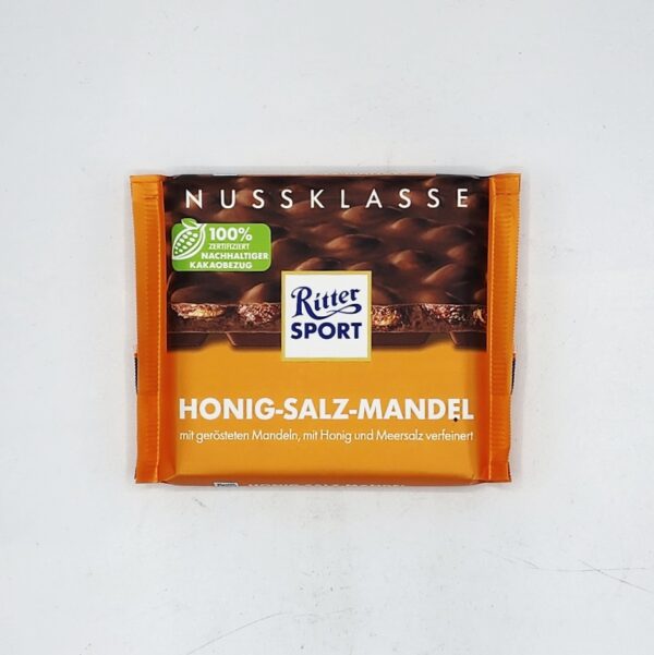 Rittersport 3.5oz Milk Chocolate with Honey Salted Almonds