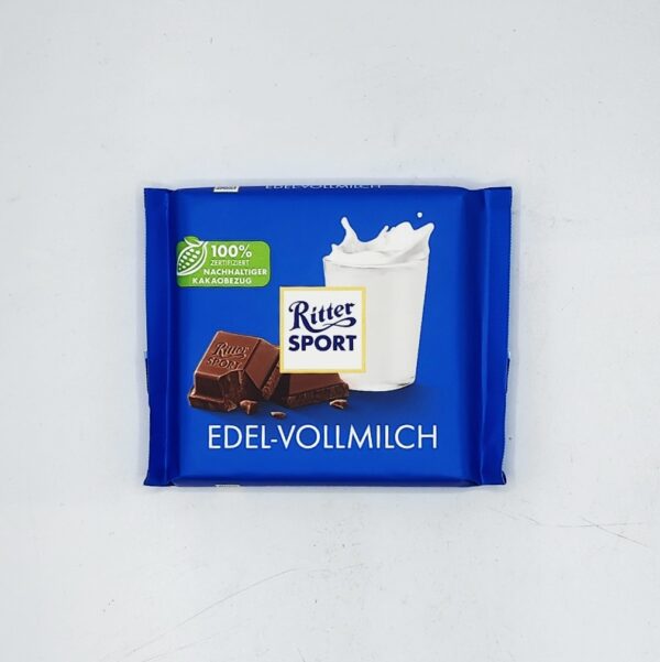 Rittersport 3.5oz Fine Milk Chocolate EDEL-VOLLMILCH