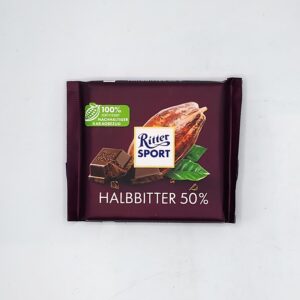 Rittersport 3.5oz HALBBITTER Dark Chocolate 50%