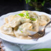 spinach pierogi pierogis dumplings Perogie, pirogi, pirohy, pyrohy, pyrogy, varenyky, vareniki, peroge ravioli luszka empanadas skwarki smietana ser apple butter cabbage kapusta grzyby mushrooms homemade potato