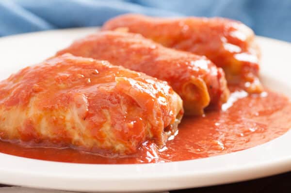 golabki with tomato sauce