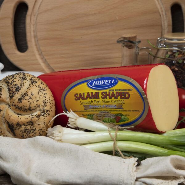 Lowell Salami Shaped CHEESE approx 1 lb Sliced