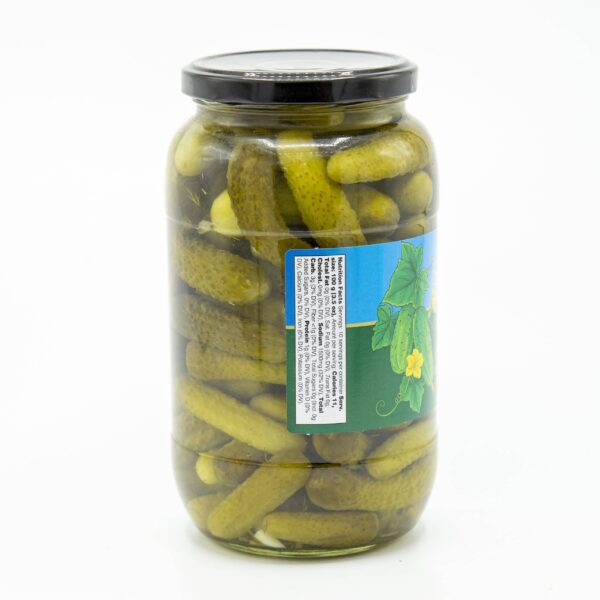 UNCLE LENYA 33.8oz CORNICHONS HAND PICKED FINE GHERKINS - Image 2