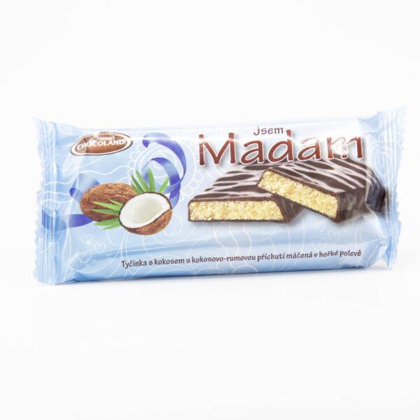 CHOCOLAND 3.5oz MADAM COCONUT DARK CHOCOLATE BAR