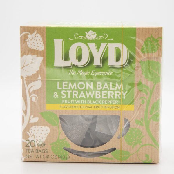 LOYD 20ct PYRAMID LEMON BALM STRAWBERRY