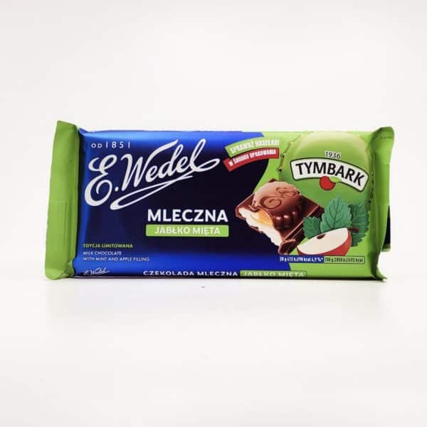 WEDEL 3.53oz MILK CHOCOLATE TYMBARK APPLE MINT