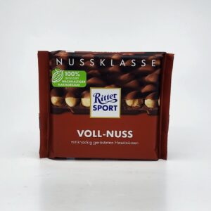 RitterSport 3.5oz VOLL-NUSS WHOLE HAZELNUTS