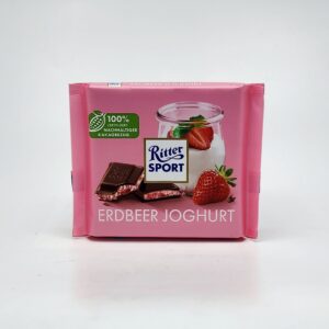 RitterSport 3.5oz ERDBEER JOGHURT STRAWBERRY CREAM Milk Chocolate Yogurt Strawberry