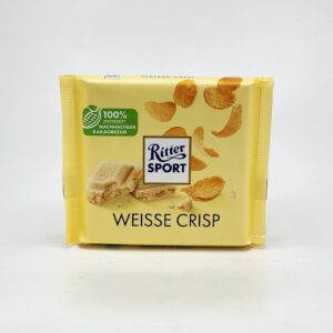 RitterSport 3.5oz WEISSE CRISP WHITE CHOCOLATE WITH CORNFLAKES AND CRISPY RICE