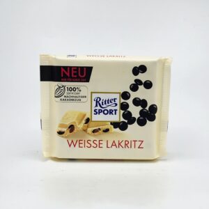 RitterSport 3.5oz WEISSE LAKRITZ LIQUORICE WHITE CHOCOLATE