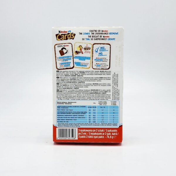 FERRERO 2.7oz KINDER CARDS - Image 2