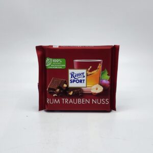 Rittersport 3.5oz RUM RAISINS AND HAZELNUTS