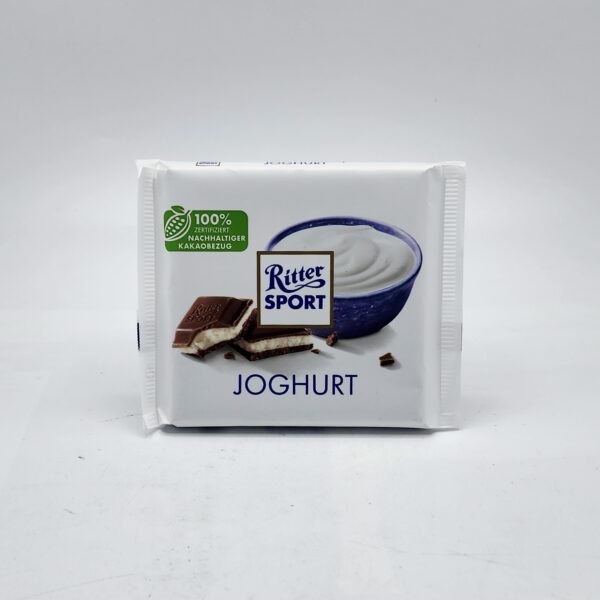 RITTERSPORT 3.5oz MILK CHOCOLATE WITH YOGURT FILLING