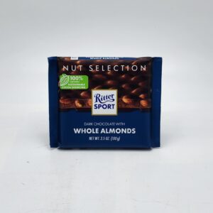 RITTERSPORT 3.5oz DARK CHOCOLATE WITH WHOLE ALMONDS