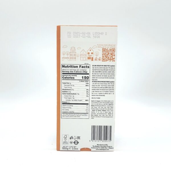 BELGIAN 3.5OZ DARK ORANGE CHOCOLATE - Image 2