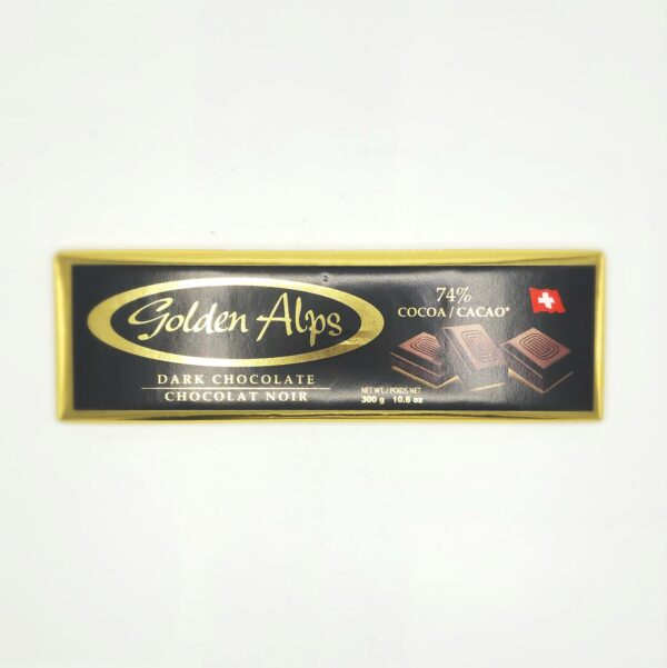 GOLDEN ALPS 10.6oz DARK CHOCOLATE 74% COCOA
