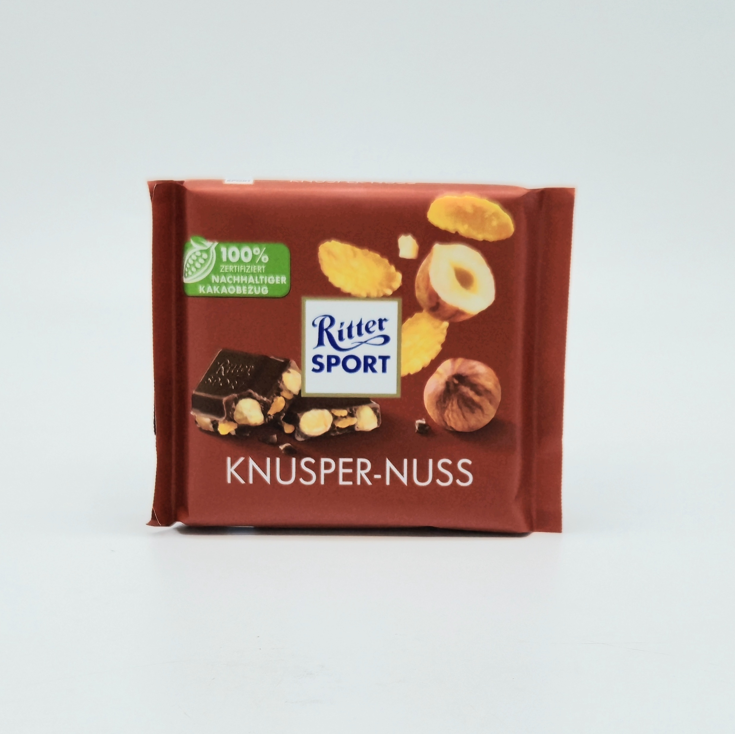 RITTER SPORT 3.5oz KNUSPER NUSS Milk Chocolate with Hazelnuts and Cornflakes