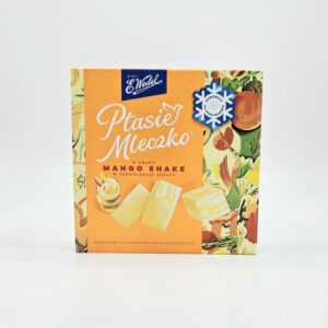 WEDEL 12oz MANGO SHAKE FLAVOUR MARSHMALLOW IN WHITE CHOCOLATE PTASIE MLECZKO MANGO SHAKEW BIALEJ CZEKOLADZIE